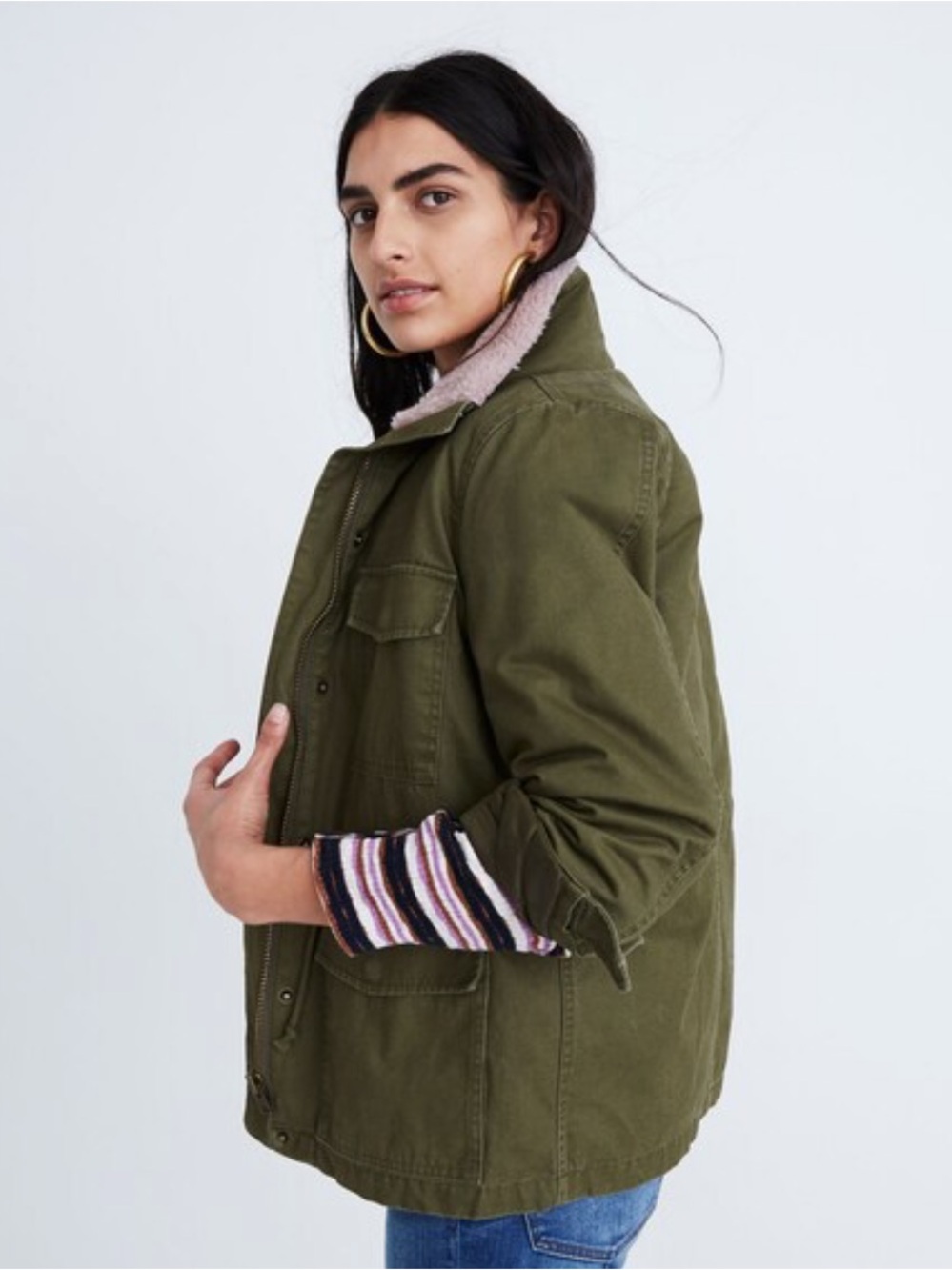 Madewell Sherpa Lined Surplus Utility Jacket NEW NWT